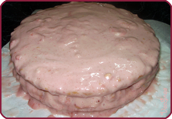 клюквенный торт, корж, крем, сметана, клюква, смесь, торт