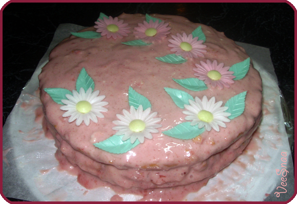 клюквенный торт, корж, крем, сметана, клюква, смесь, торт2