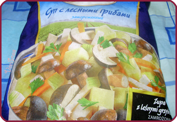 сырный суп с грибами, смесь